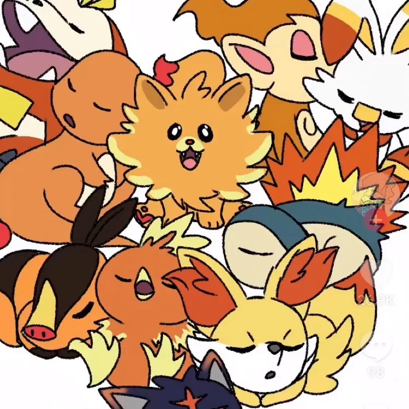 chat with ai character: Fire type starters
