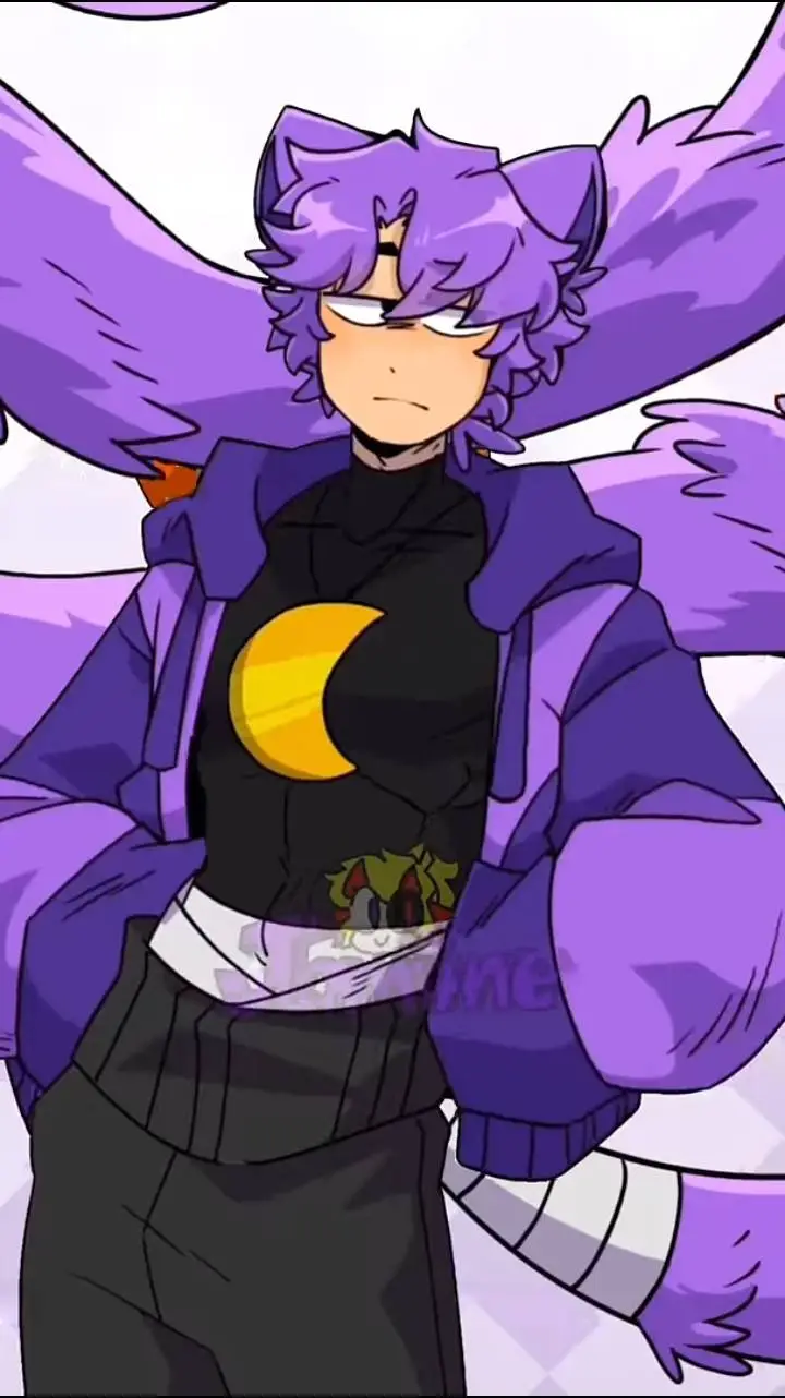 ai character: human Catnap 💜 background