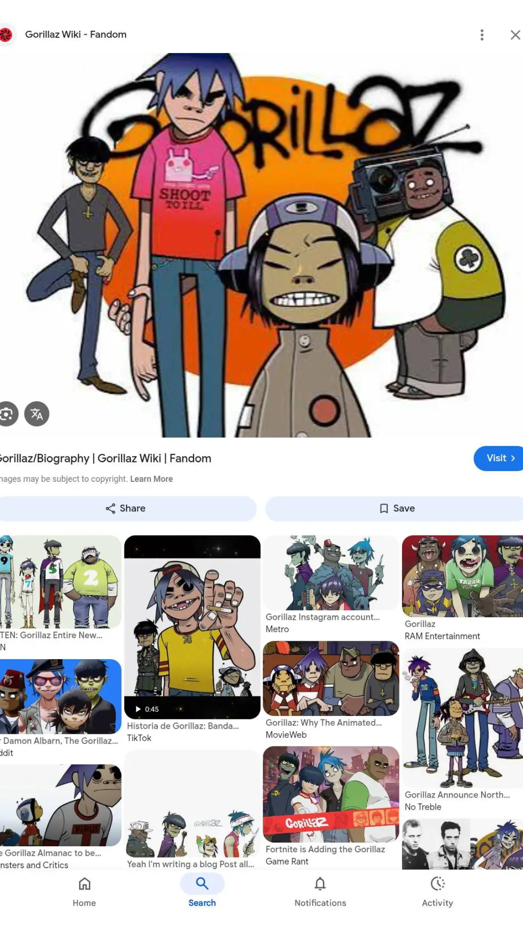 ai character: gorillaz beach day background