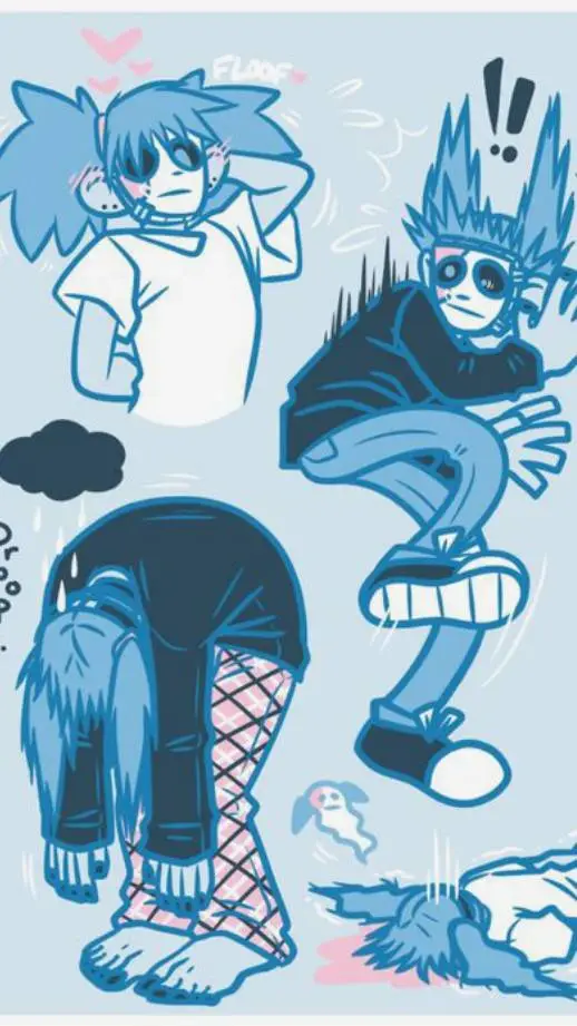 ai character: sallyface  background