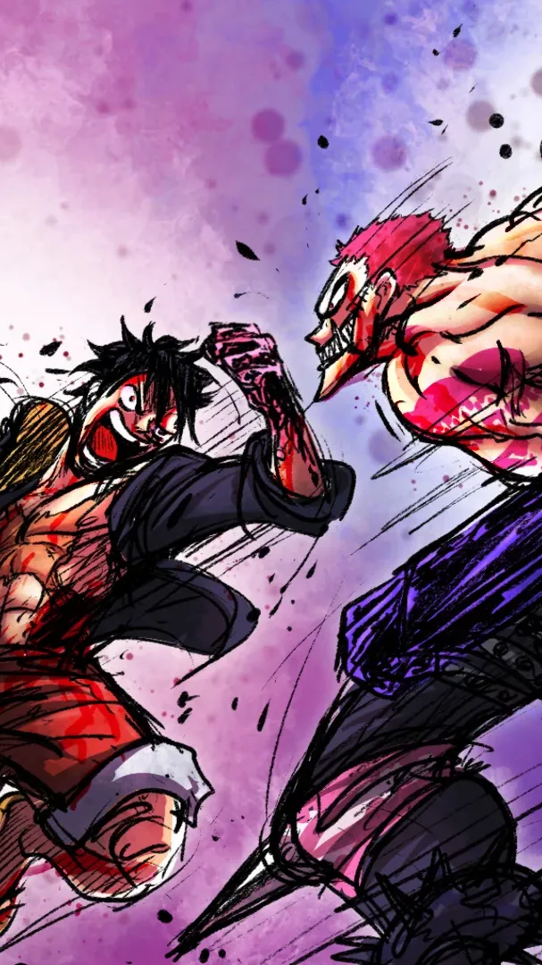 ai character: Luffy Vs. Katakuri background