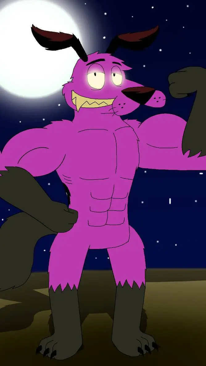 ai character: Courage the weredo background