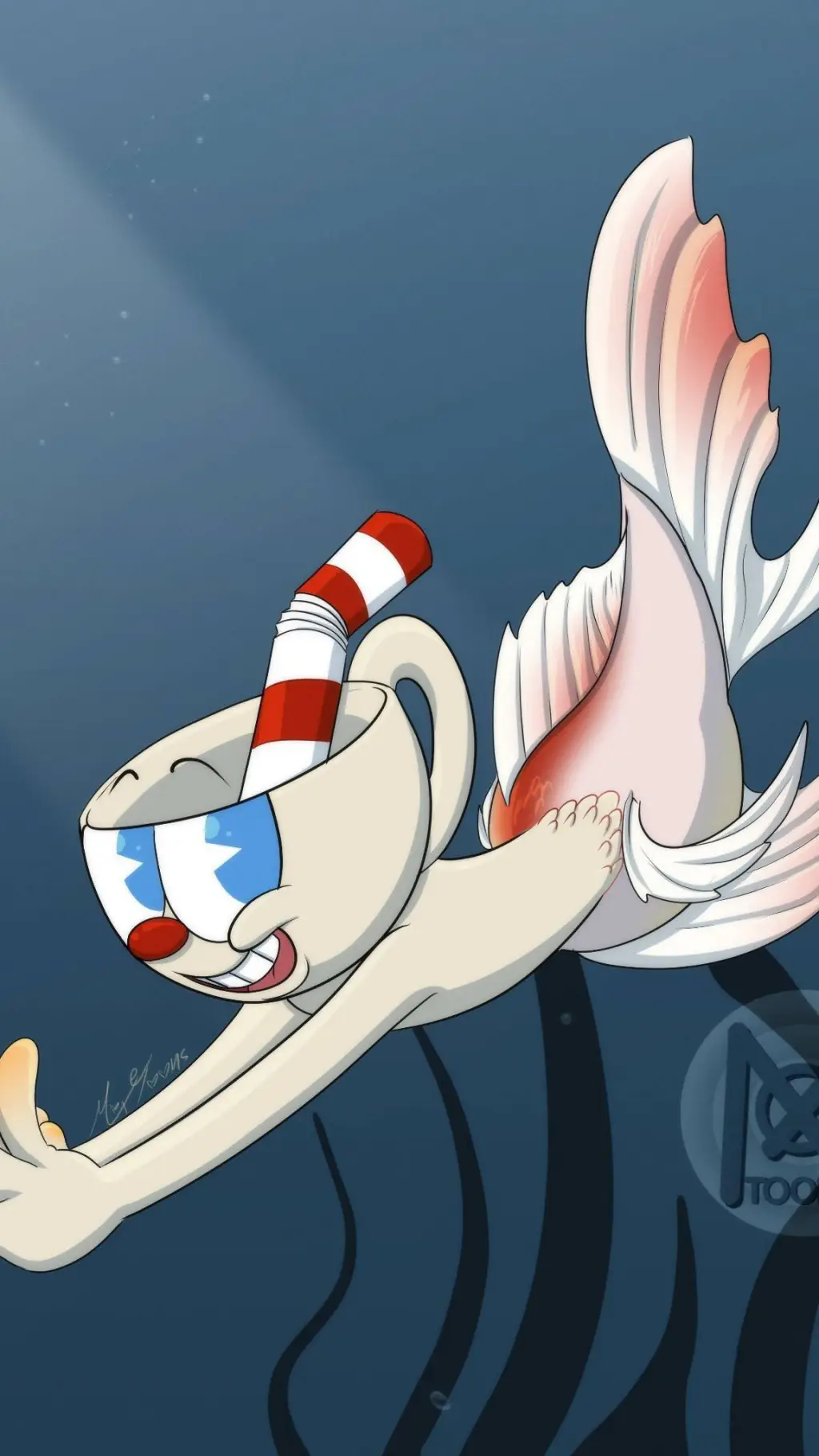 ai character: Cuphead & Mugman background