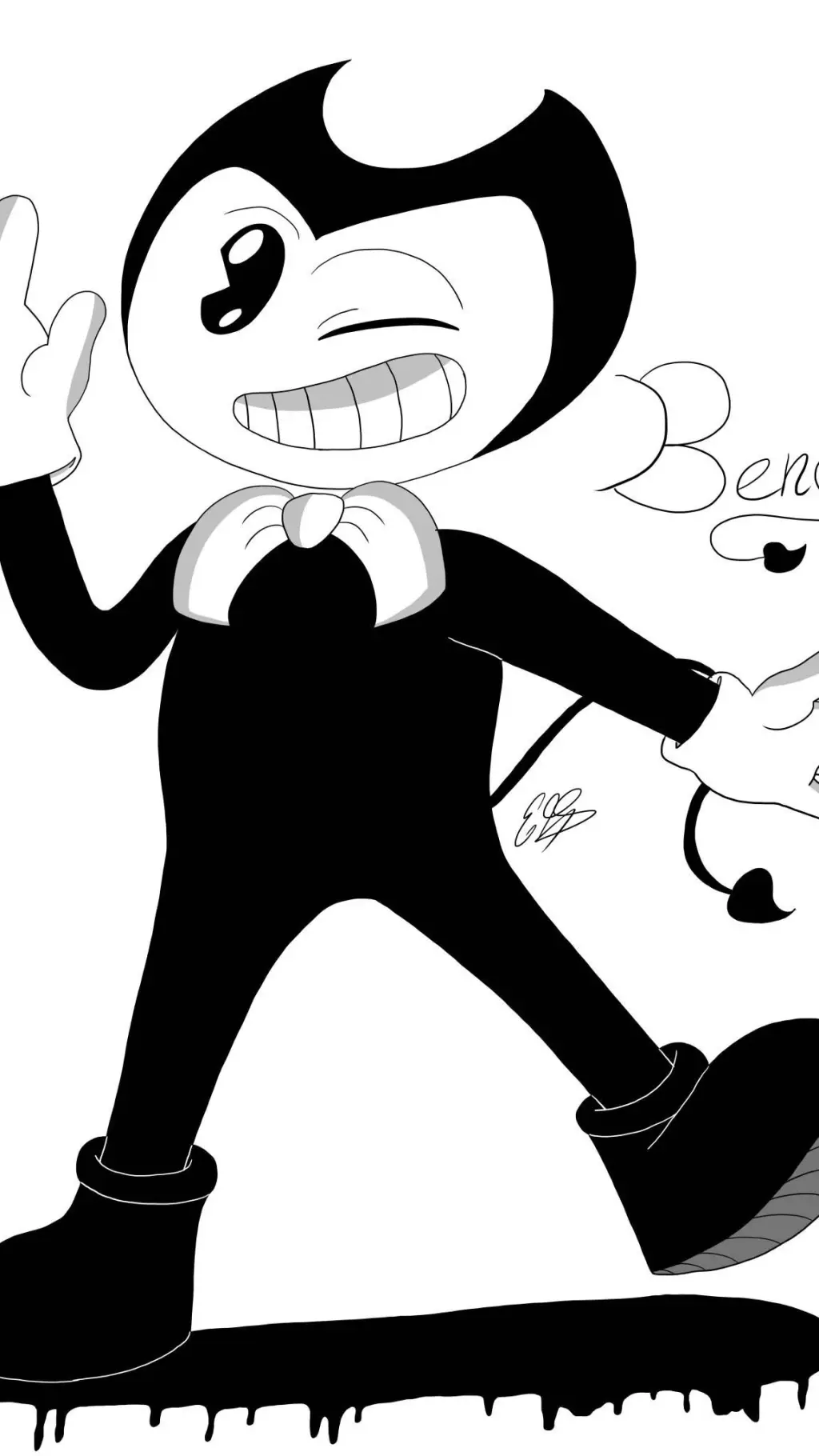 ai character: Adysyn & Bendy background