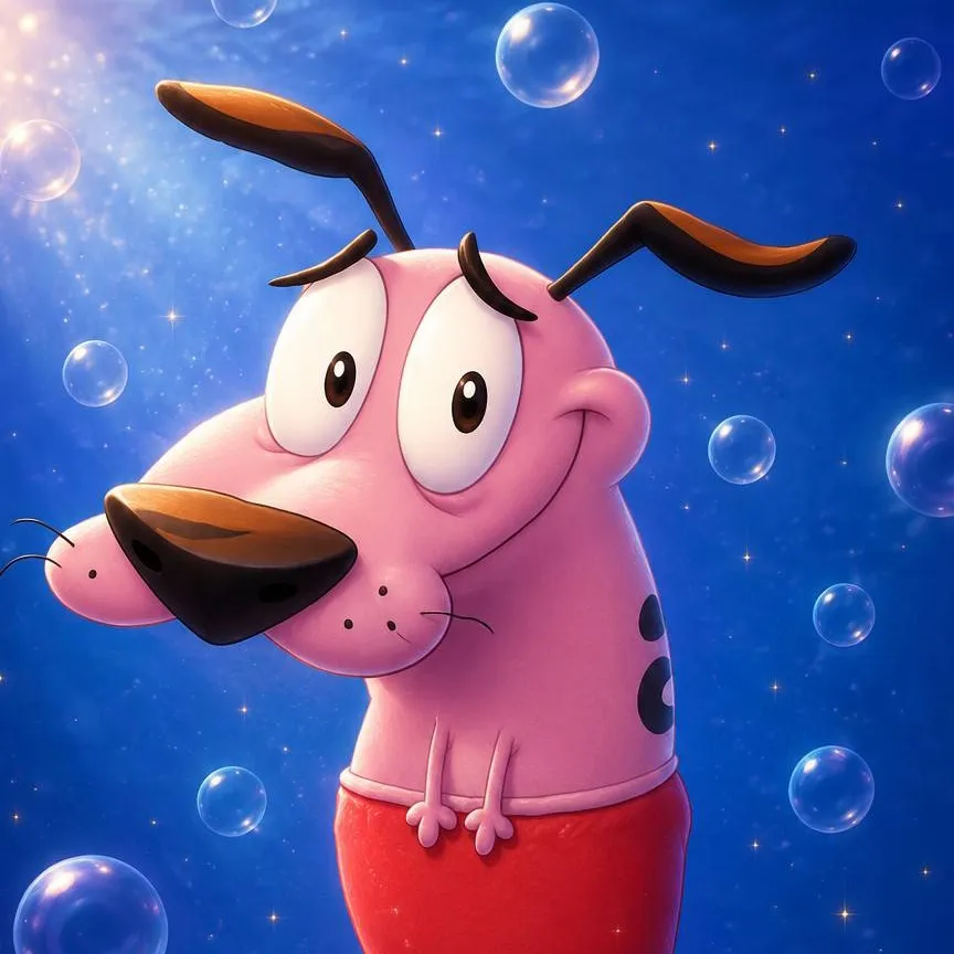 chat with ai character: Courage the merdog