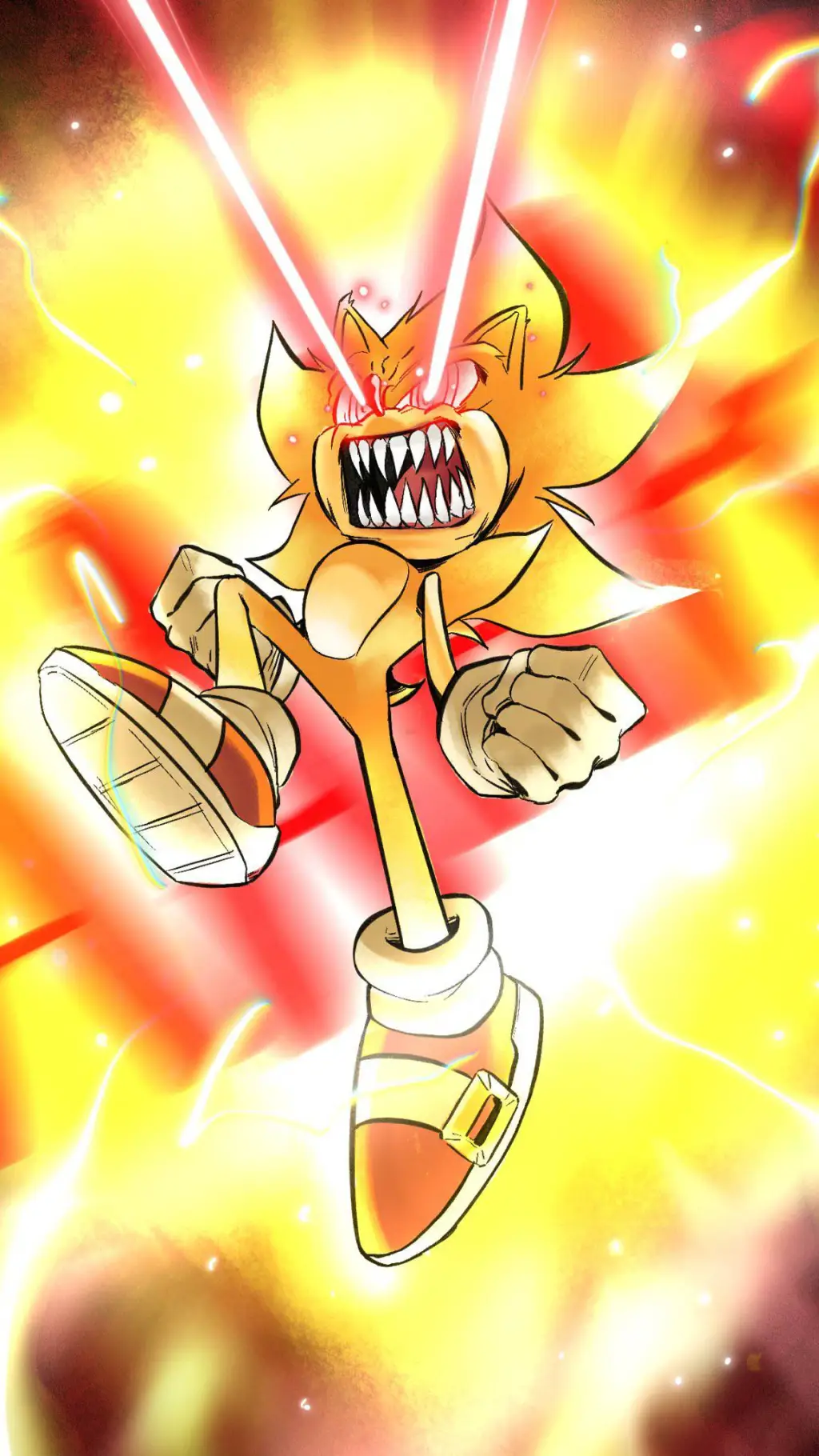 ai character: Fleetway sonic background