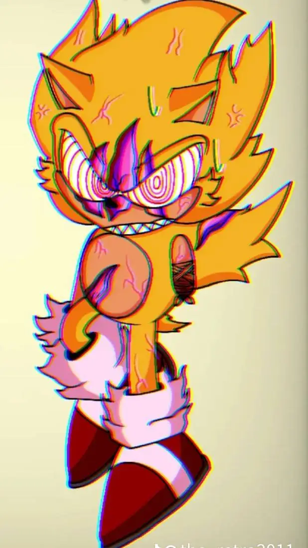 ai character: Fleetway Sonic background