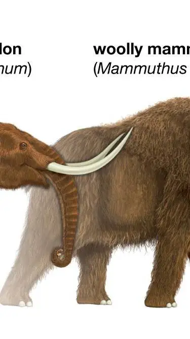 ai character: Mastodon vs mammot background