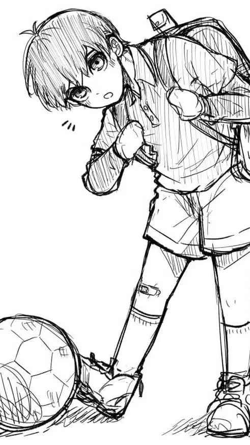ai character: smiling c x bll background