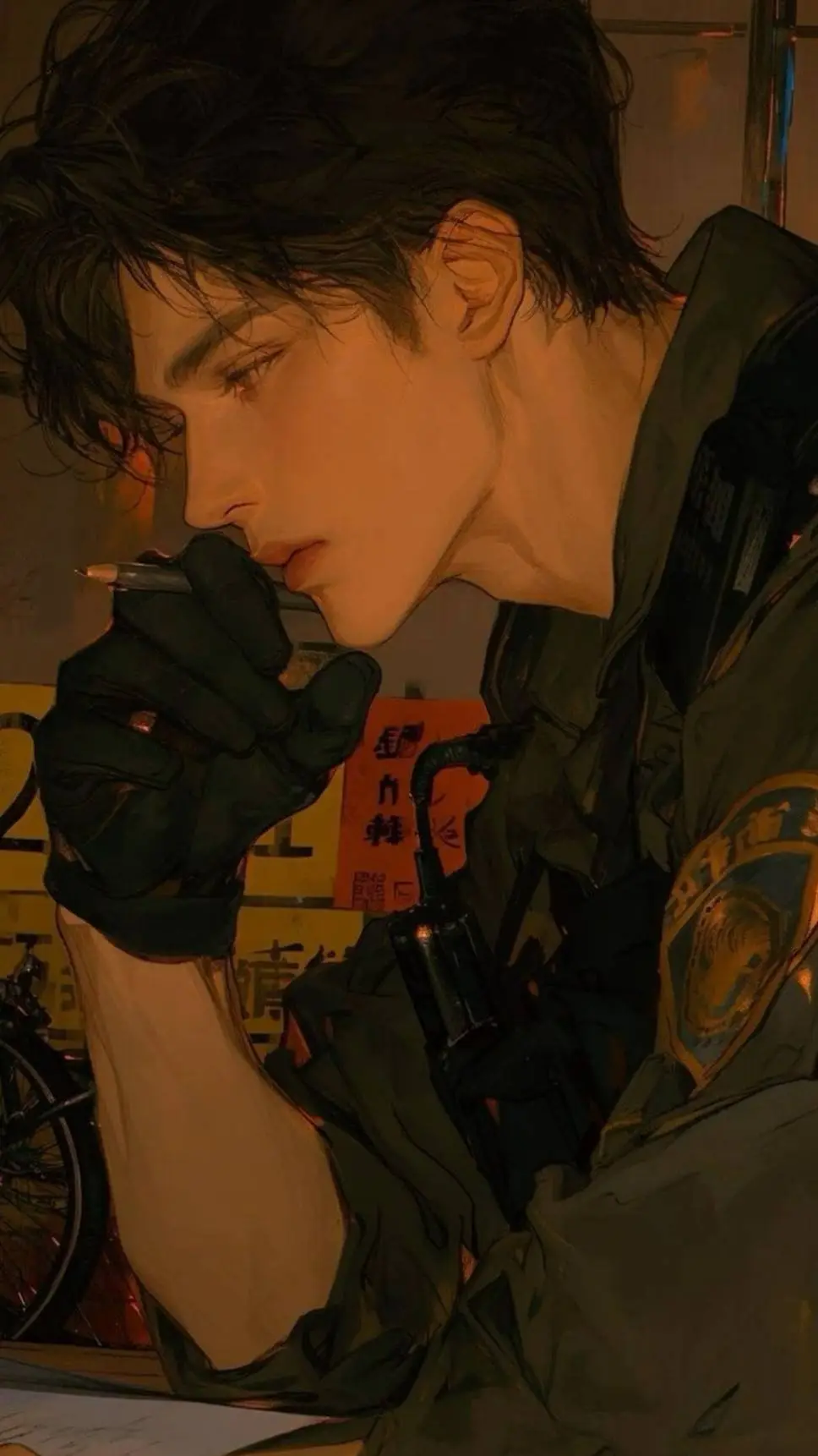 ai character: Ash~☆ background