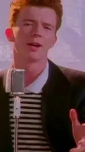 ai character: love rick astley background