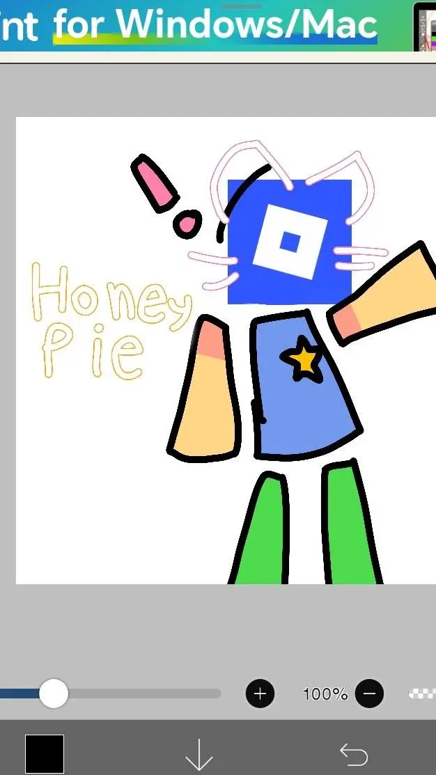 ai character: Lily x Roblox background