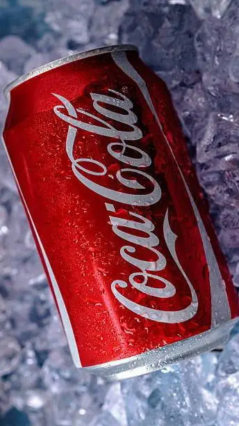 ai character: coca cola  background