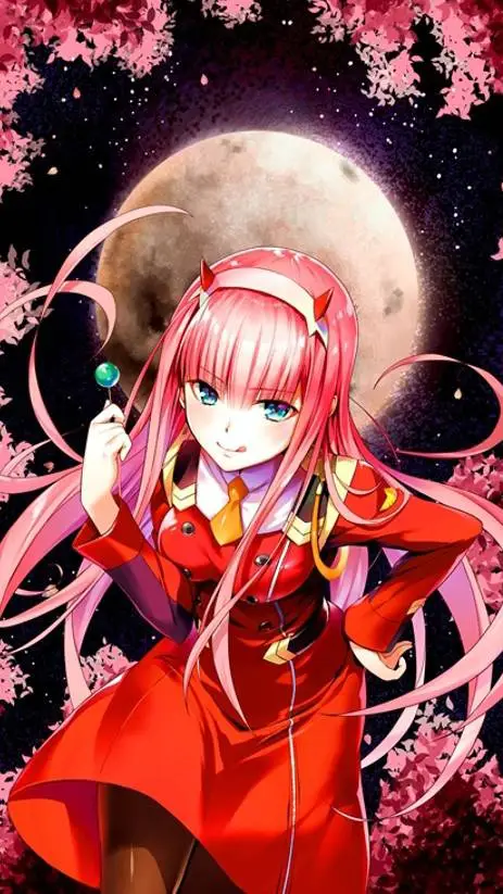 ai character: Zero two  background