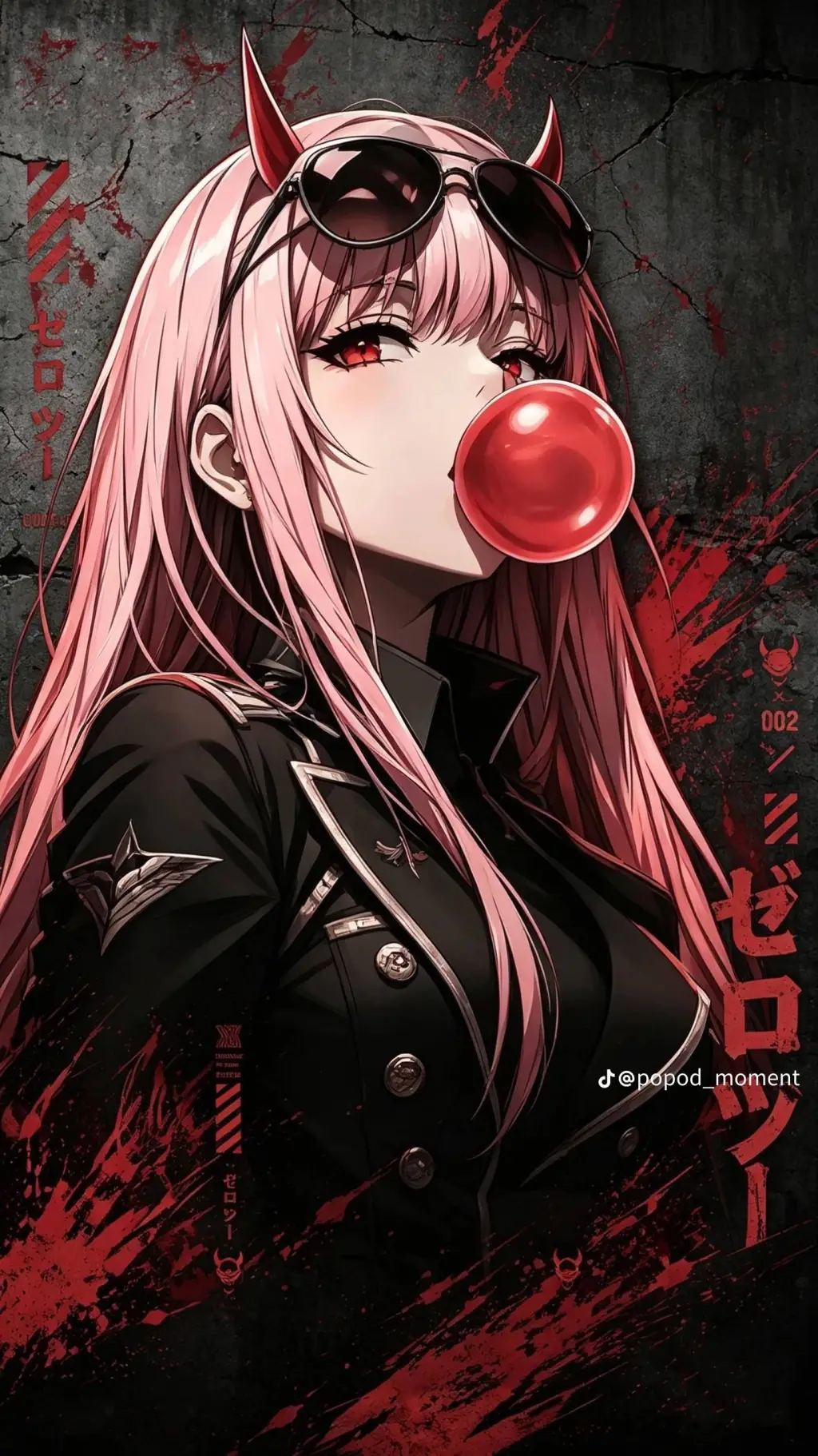 ai character: zero two . background
