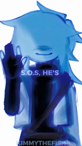 ai character: Blue background