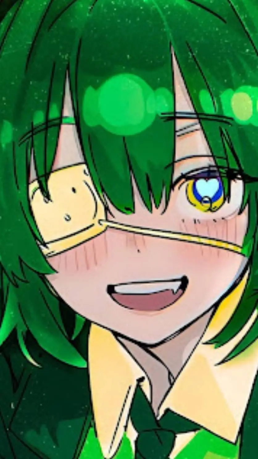 ai character: 🤑GREENY🍏 background