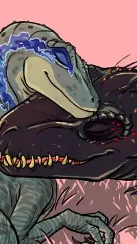 ai character: indoraptor x blue2 background