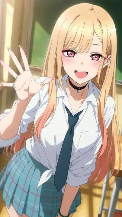 ai character: Marin Kitagawa background
