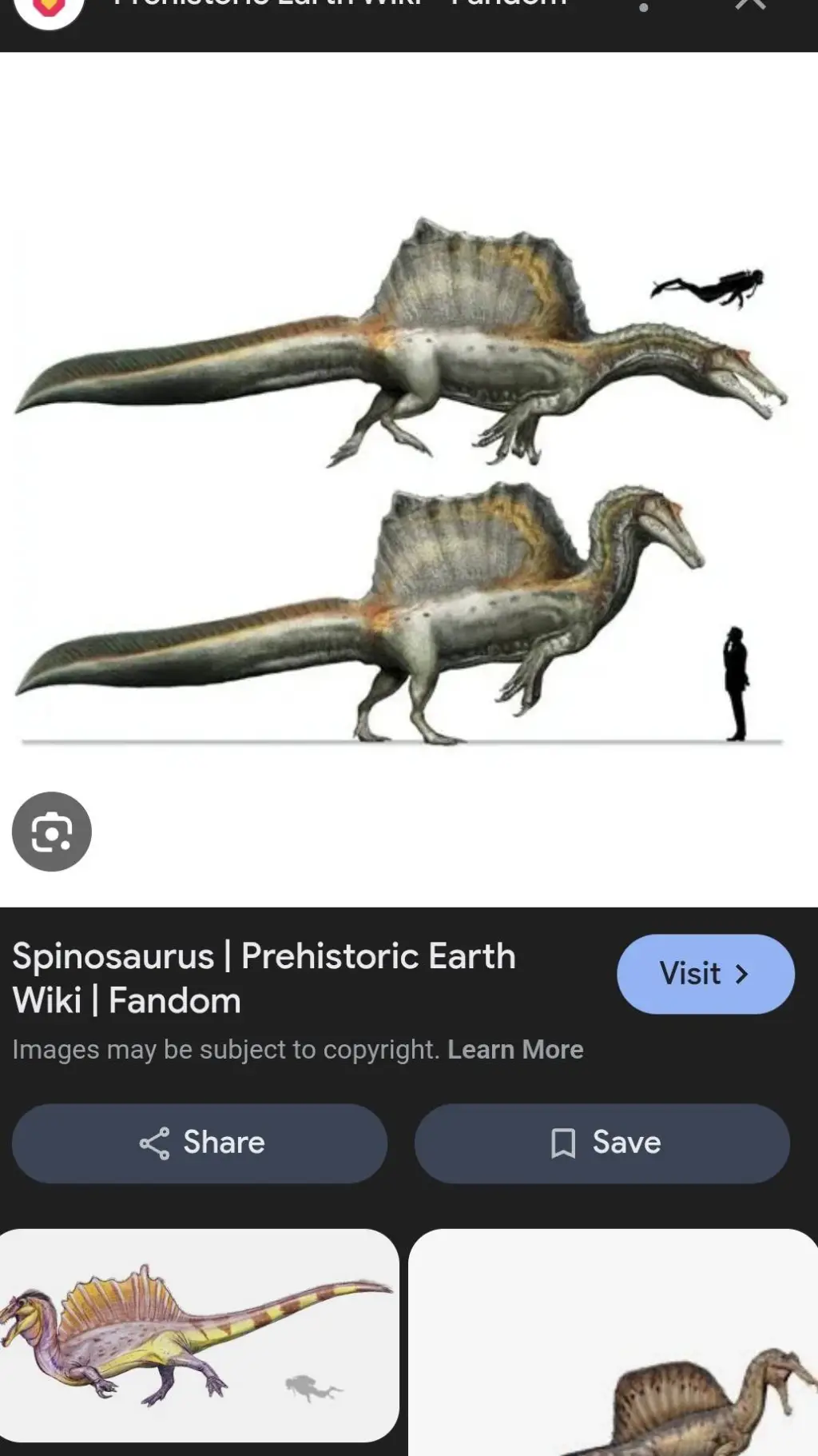 ai character: Spinosaurus idk  background