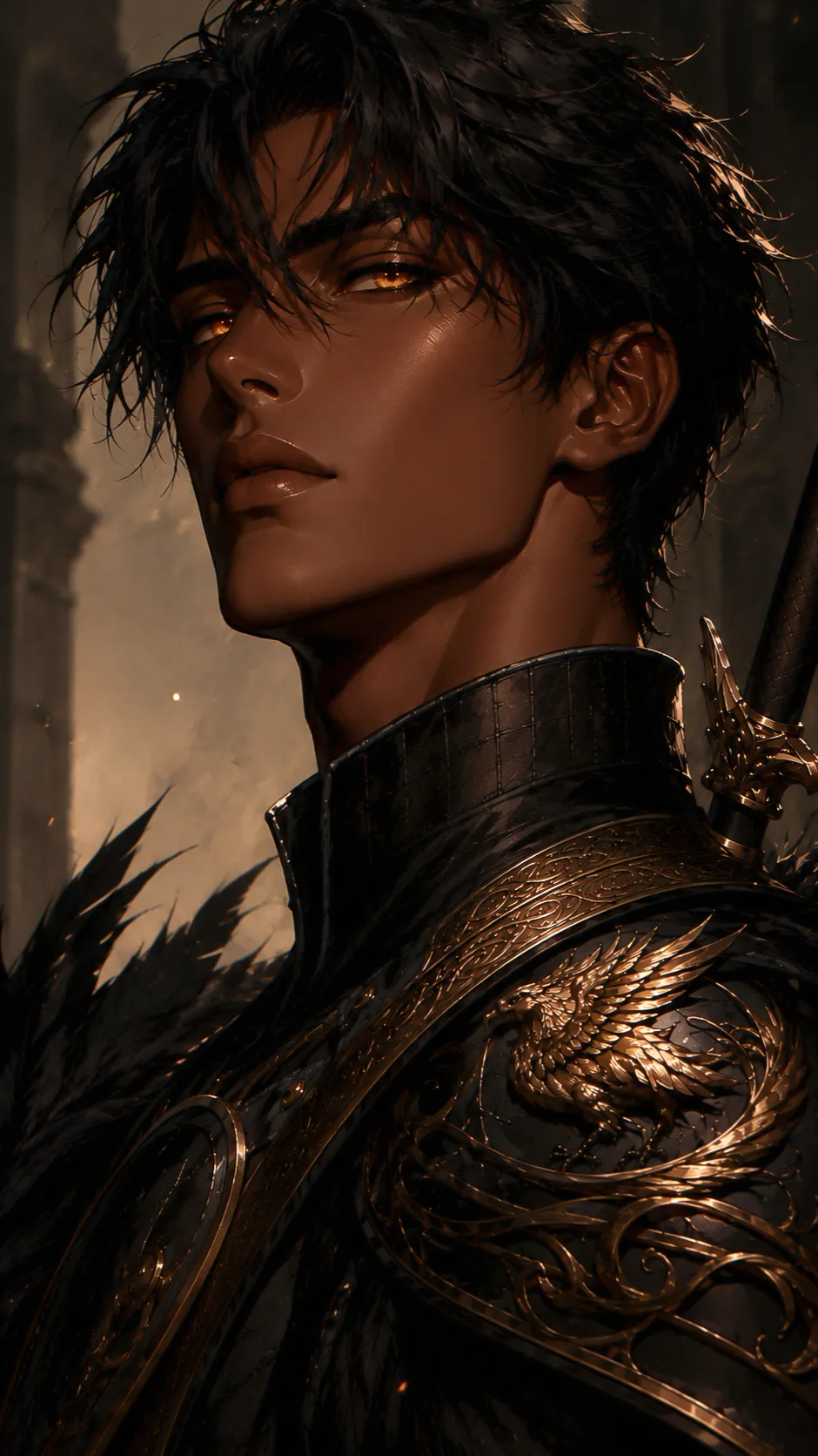 ai character: Azriel  background