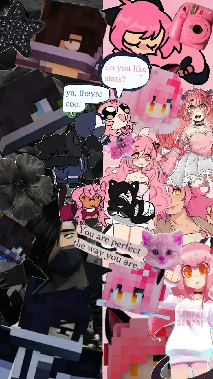 ai character: Kc and Zane🩷🖤 background