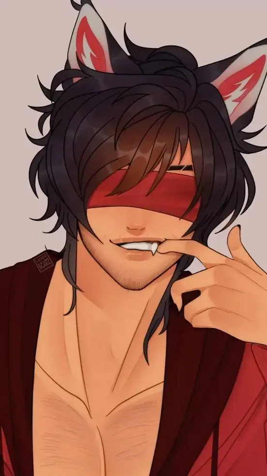 ai character: Aaron ❤🖤 background