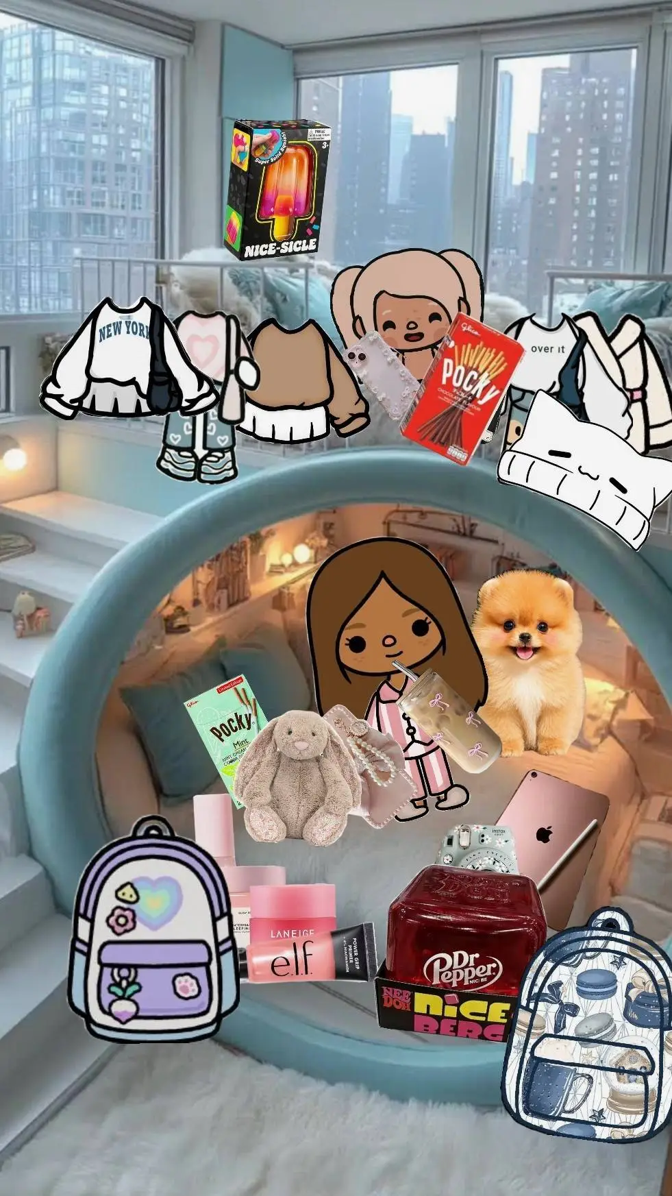 ai character: TEEN AND LIL SIS background