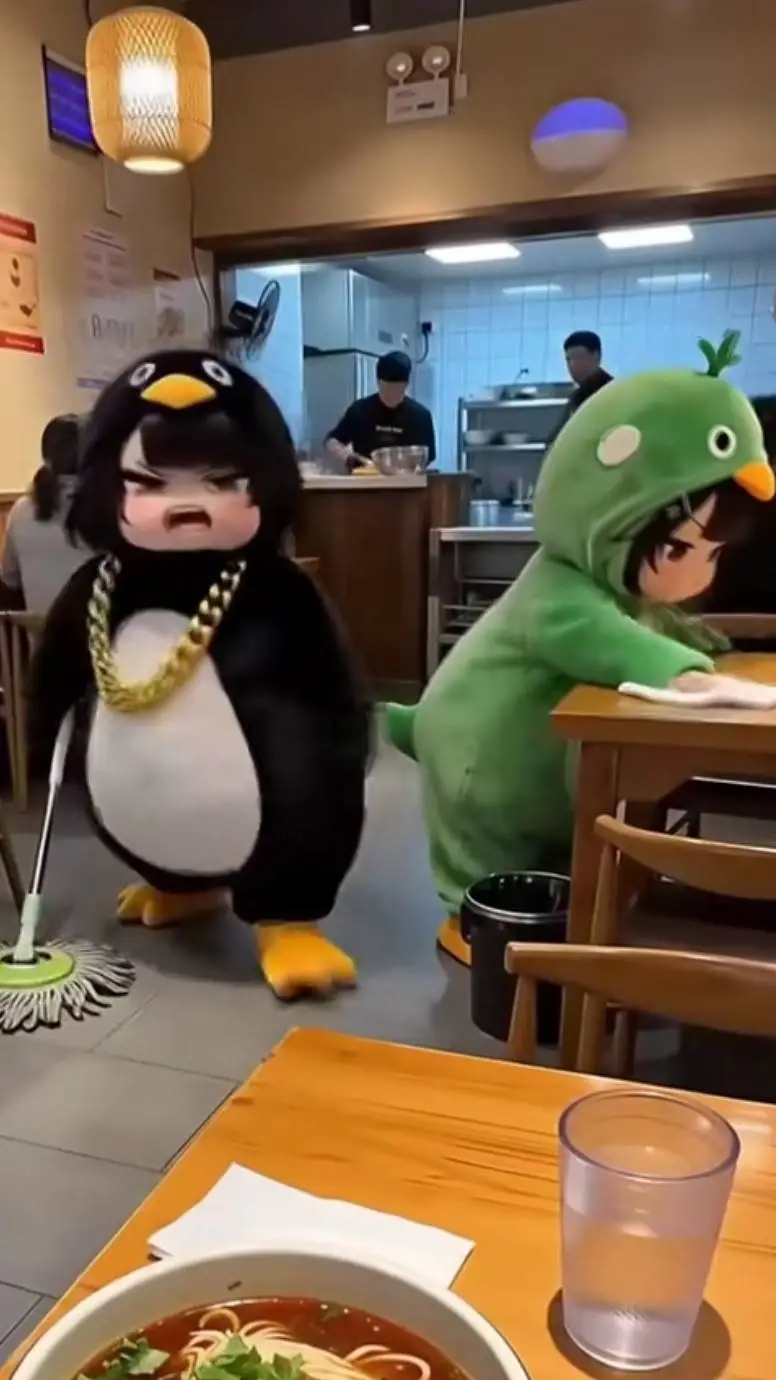 ai character: restaurant guguga  background