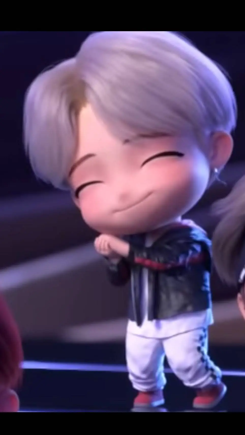 ai character: tiny tan jimin  background