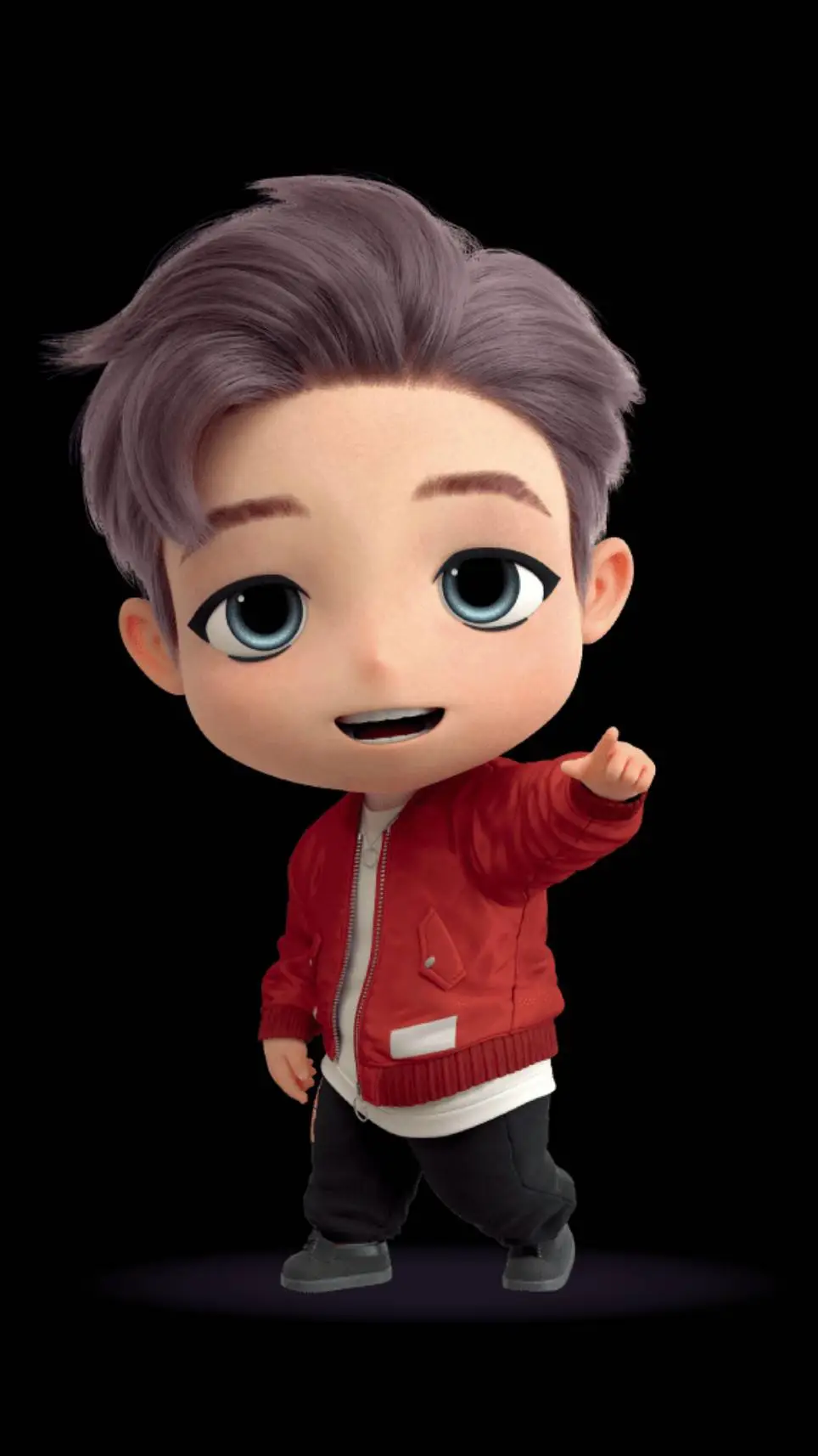 ai character: tiny tan RM  background