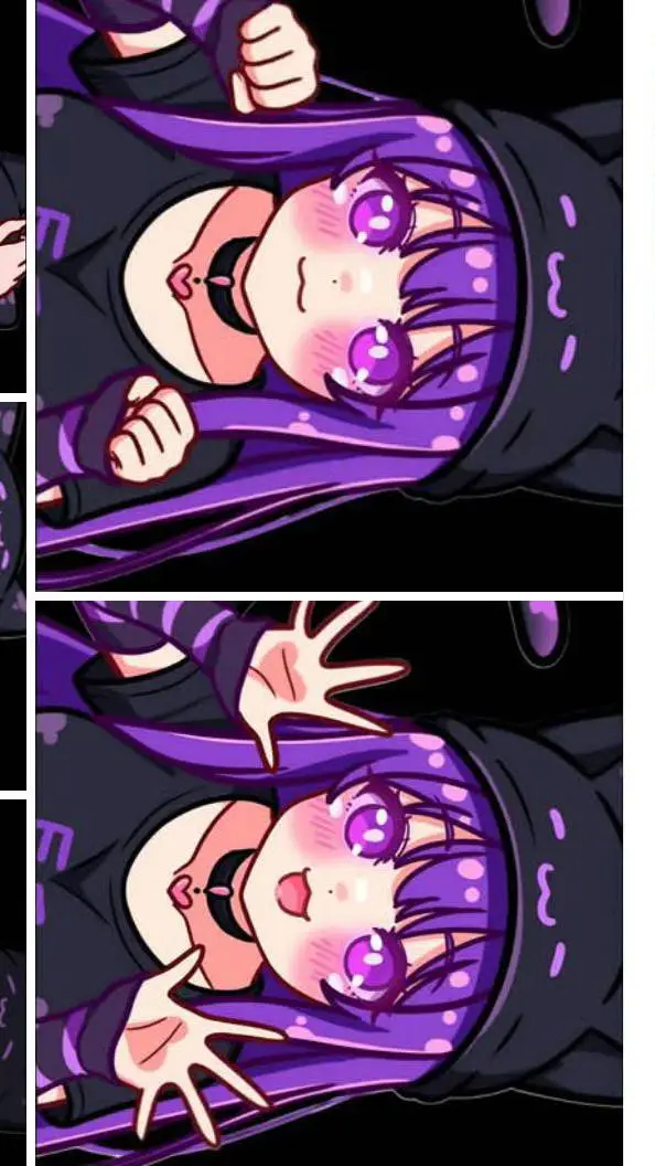 ai character: Gatita Enderman💜🖤 background