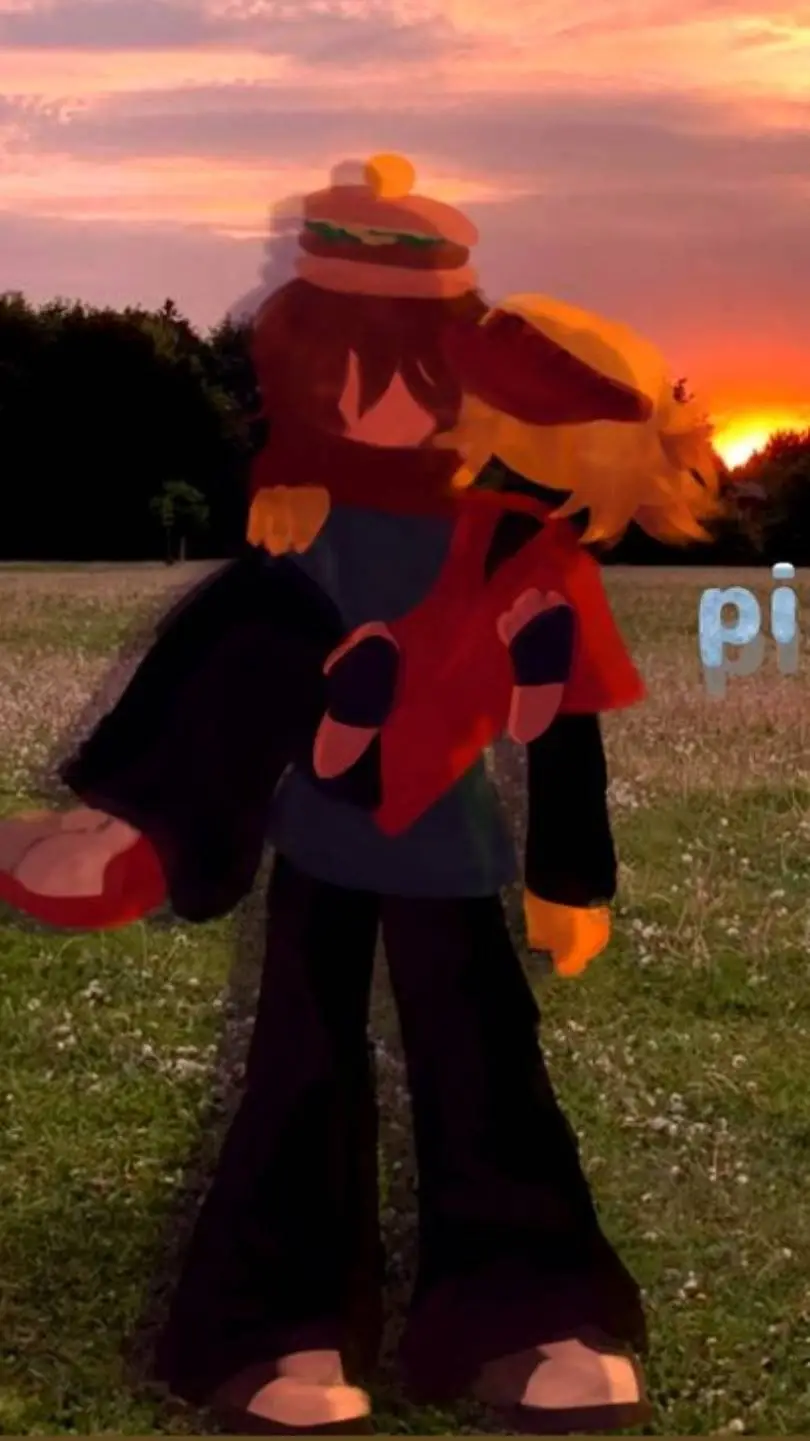 ai character: pizzaburger!! background