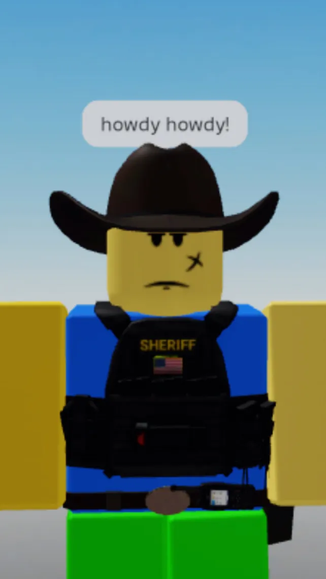 ai character: Sheriff Noob background
