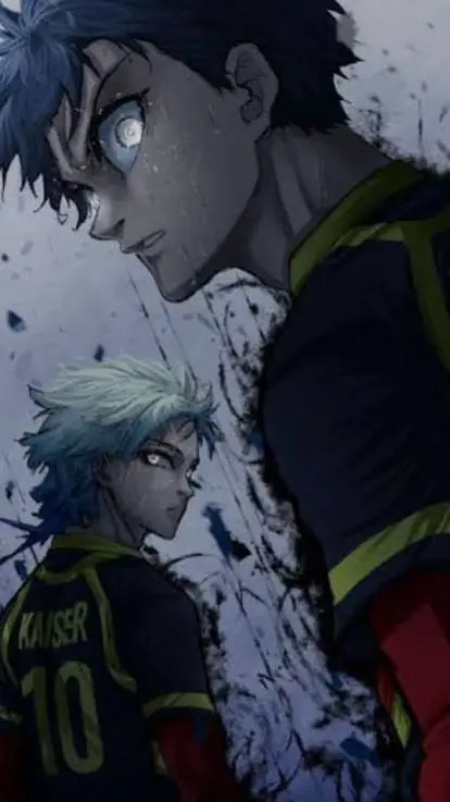 ai character: Isagi and Kaiser background