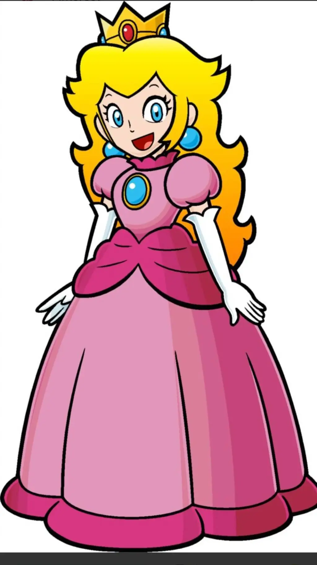 ai character: princesa Peach  background