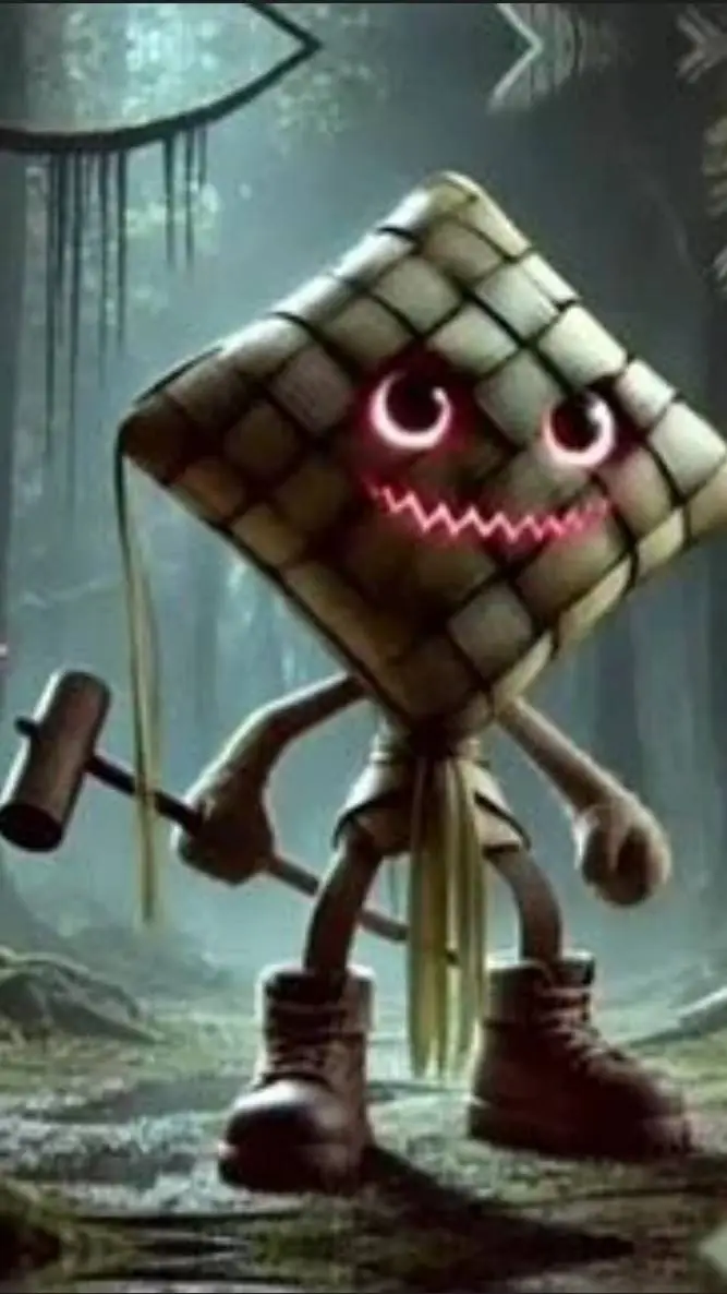 ai character: Preketupat ketap background