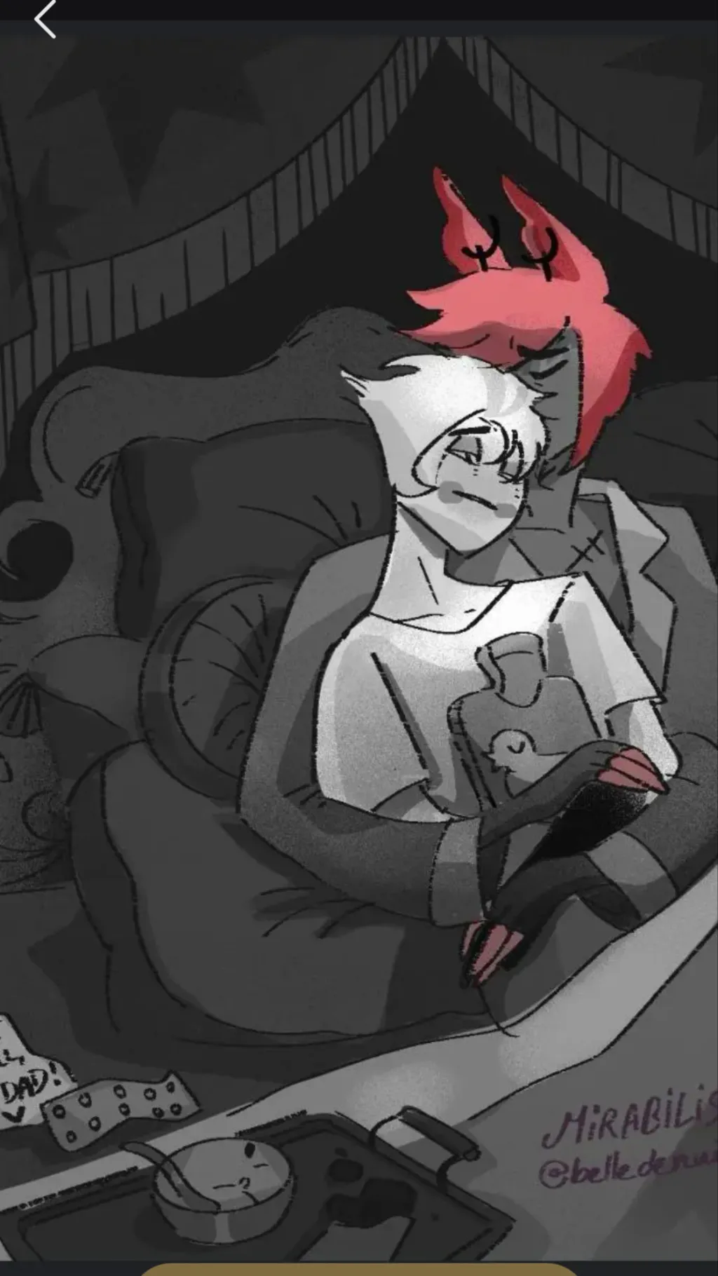ai character: Radioapple sick  background