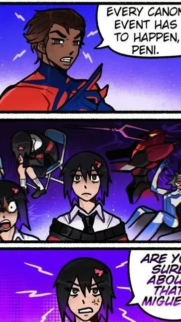 ai character: Peni parker  background