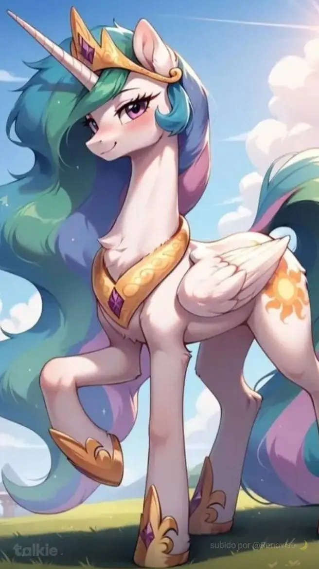 ai character: princesa Celestia background