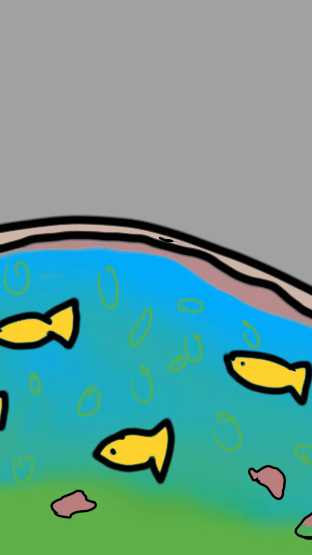 ai character: Belly with water  background