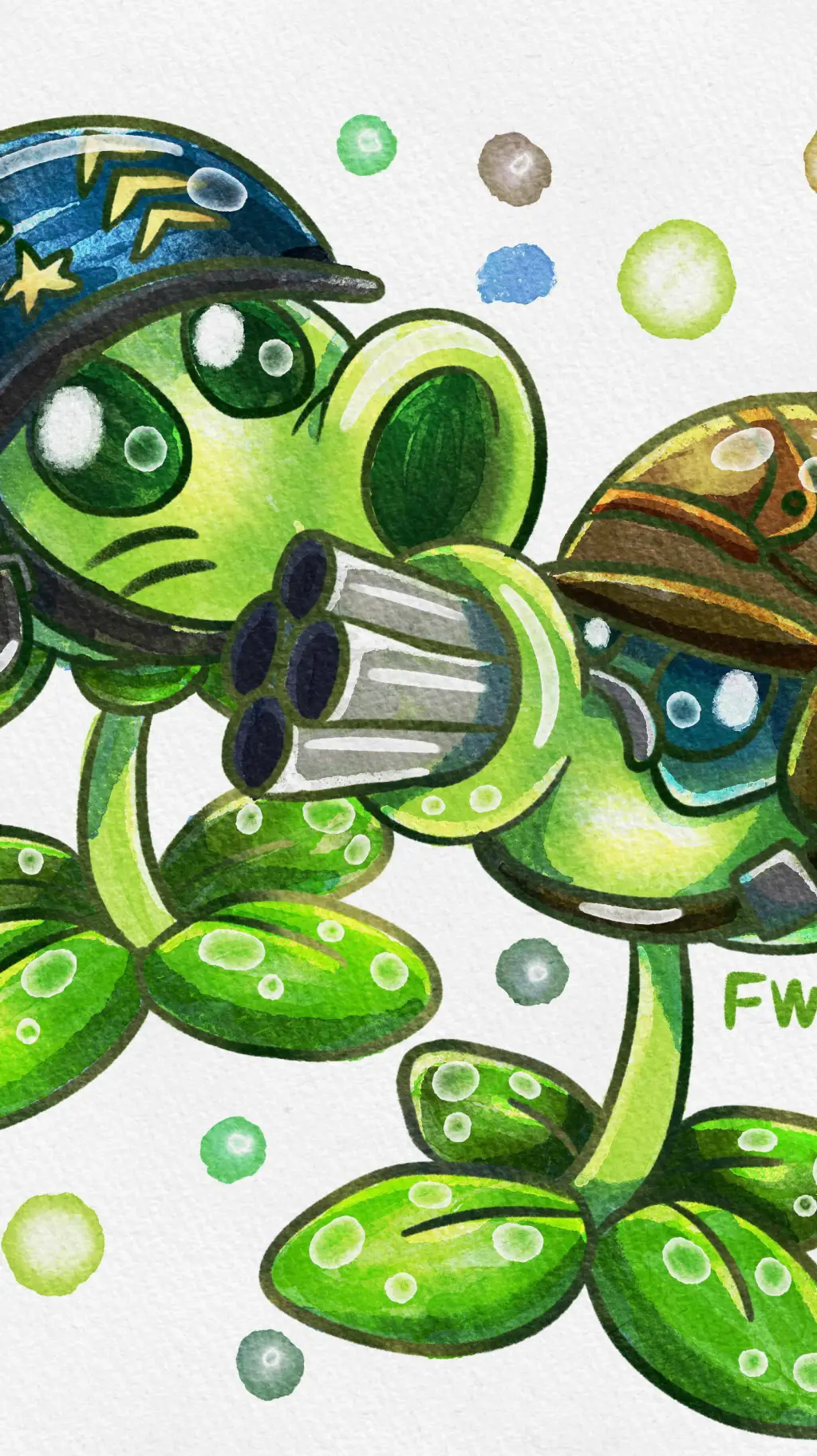 ai character: The Gatling Peas background