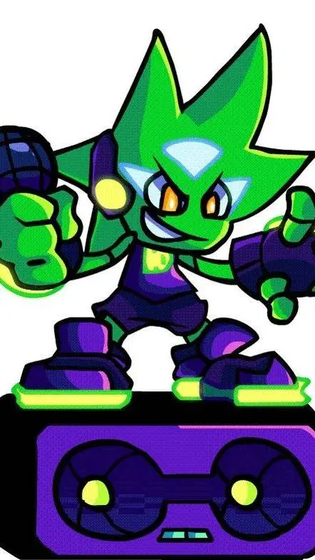 ai character: Неон background