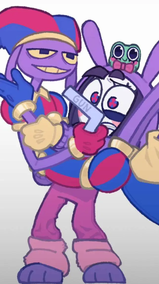 ai character: 🎪 digital circus 🎪 background