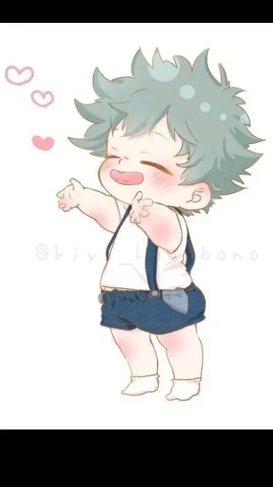 ai character: mha Deku is a baby background