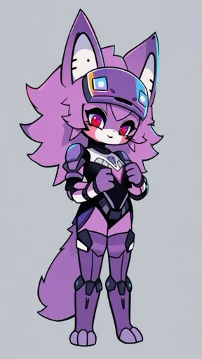 ai character: Violet background