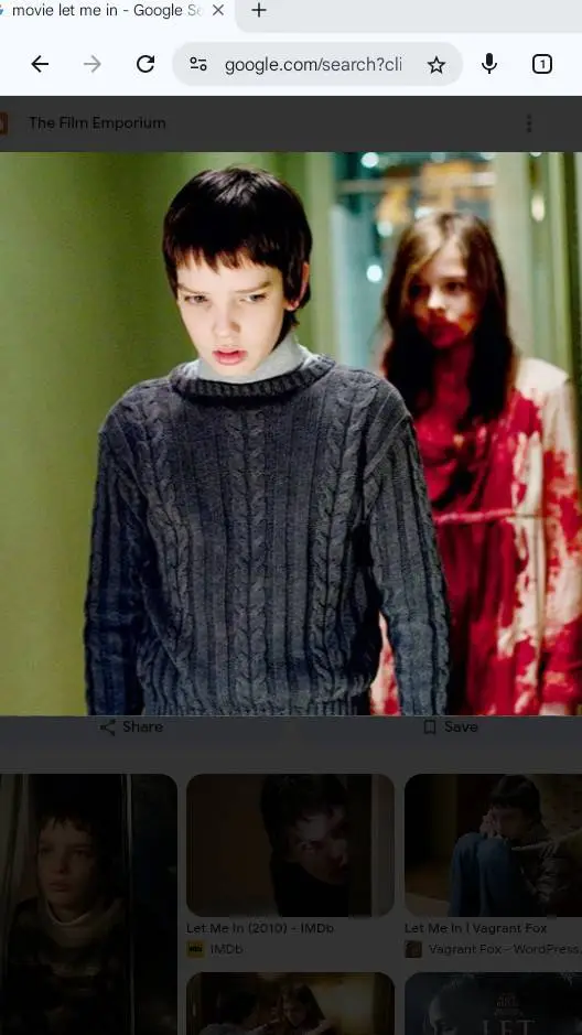 ai character: movie Let me in background