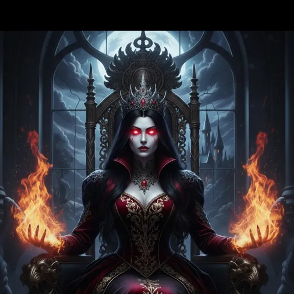 chat with ai character: Feuerkönigin