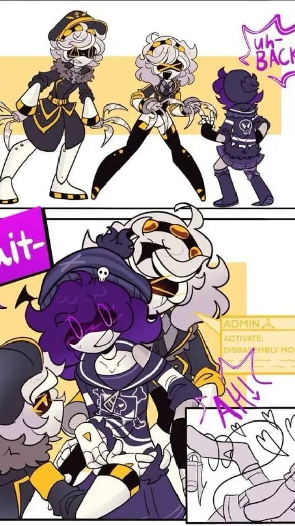 ai character: v x uzi x N background