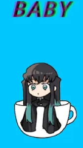 ai character: Baby Muichiro  background